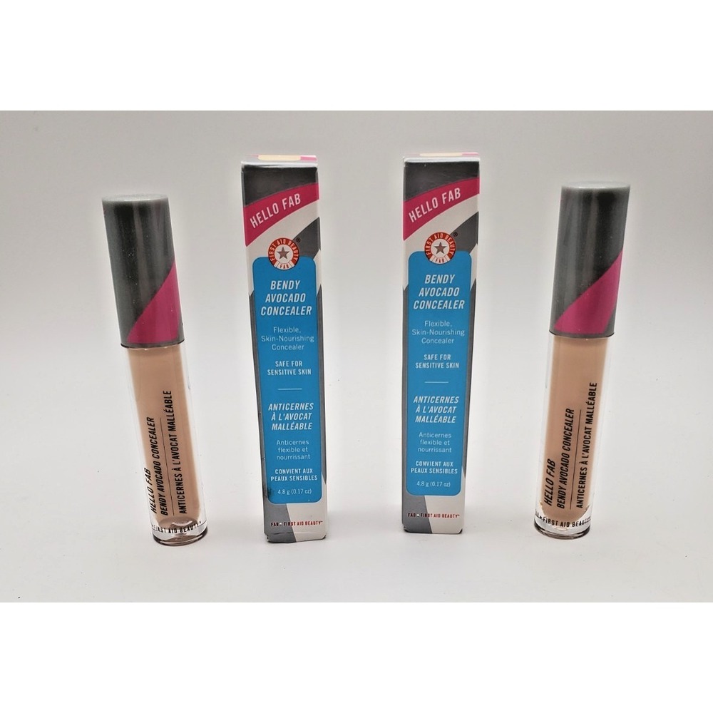 Lot of 2 Hello Fab Bendy Avocado Concealer #1‎ Bone/ Ivorie 4.8g/ 0.17oz